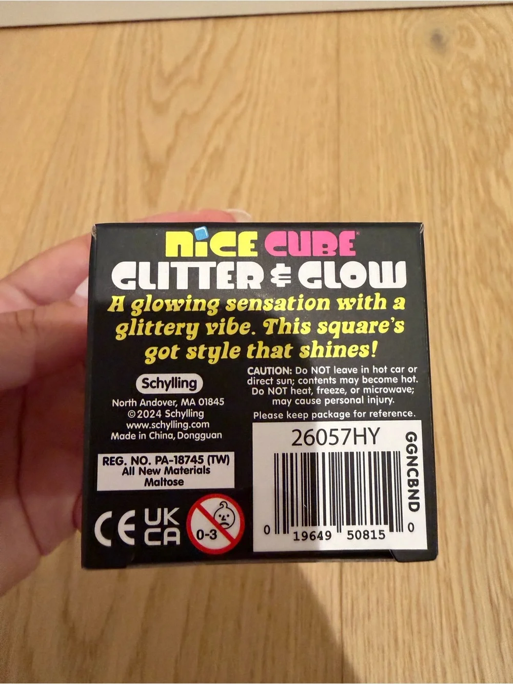 NeeDoh Nice Cube Glitter & Glow Squish Toy - Pink